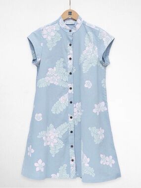 SIG ZANE Mōhalapua Hua Dress Blue Medium NWT